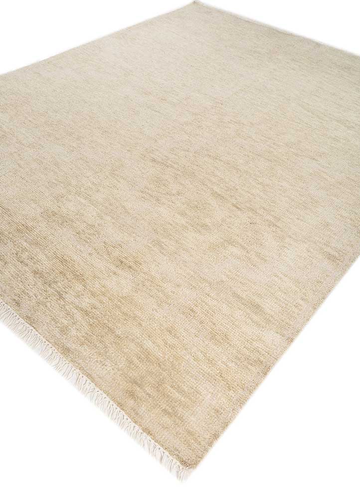 thyme beige and brown wool hand knotted Rug - FloorShot