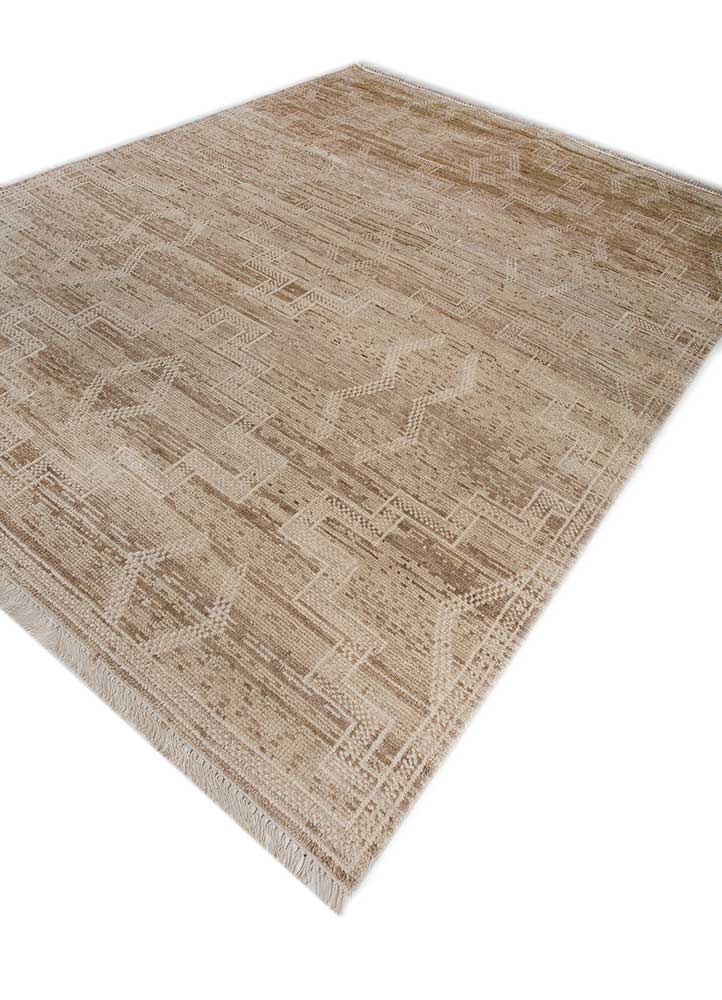 thyme ivory wool hand knotted Rug - FloorShot