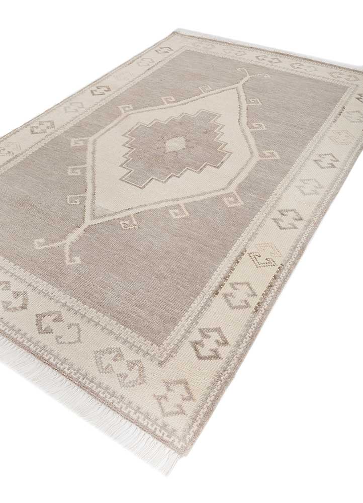 thyme ivory wool hand knotted Rug - FloorShot