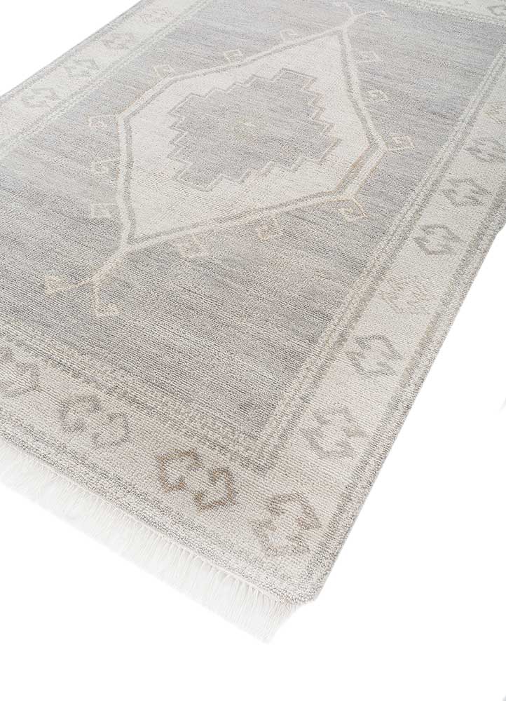 thyme ivory wool hand knotted Rug - FloorShot