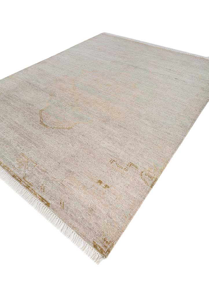 thyme ivory wool hand knotted Rug - FloorShot