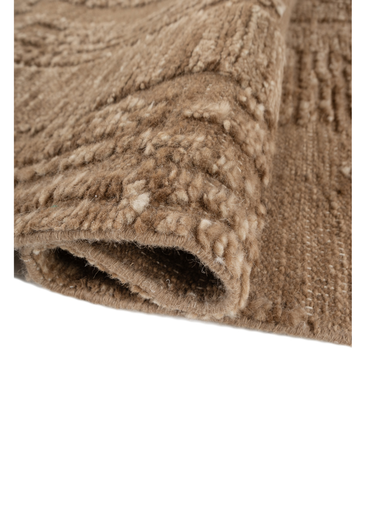 manifest beige and brown wool hand knotted Rug - FloorShot