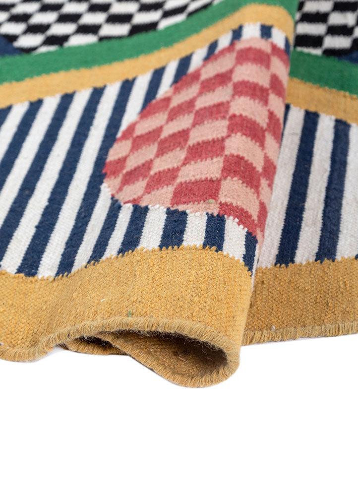 zen and zest ivory wool flat weaves Rug - FloorShot