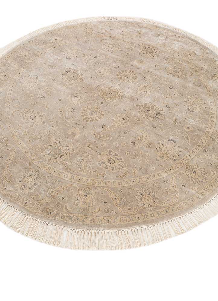 gulmarg grey and black silk hand knotted Rug - FloorShot