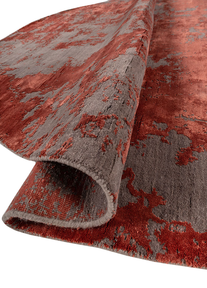 project error by kavi grey and black wool and bamboo silk hand knotted Rug - FloorShot