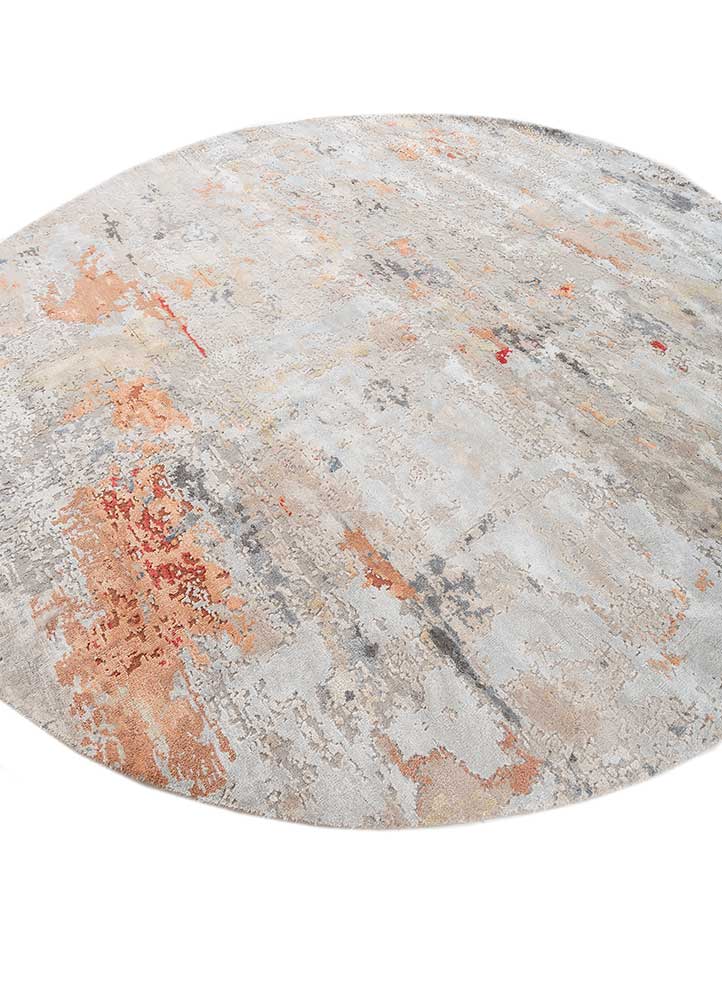 uvenuti blue wool and bamboo silk hand knotted Rug - FloorShot
