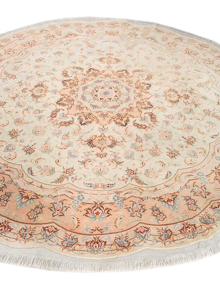 gulmarg gold wool and silk hand knotted Rug - FloorShot