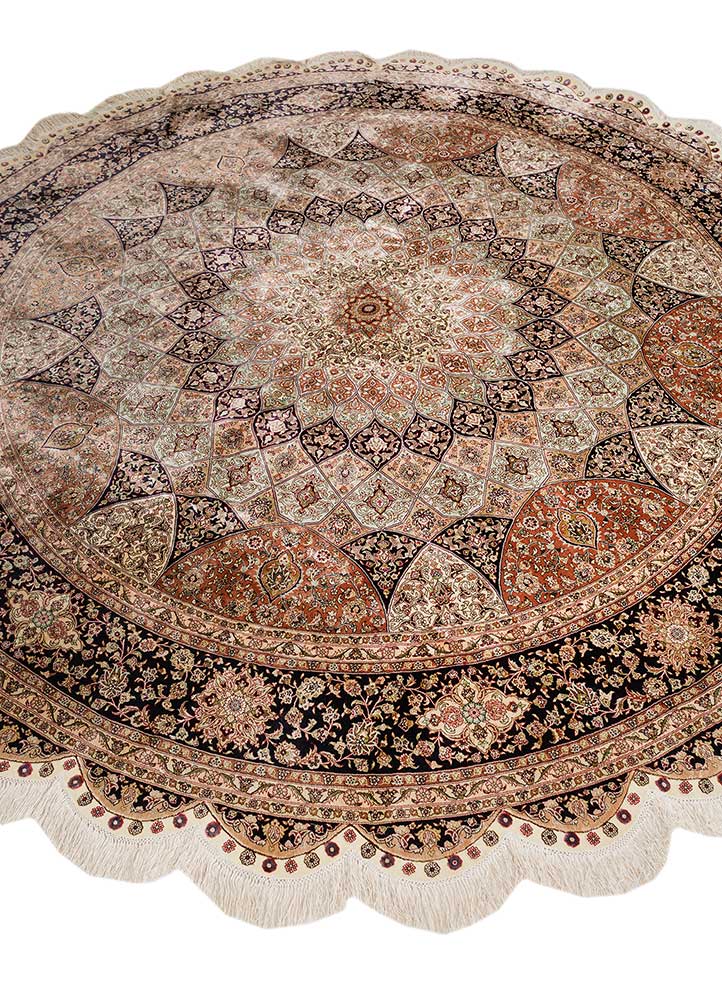 gulmarg green silk hand knotted Rug - FloorShot
