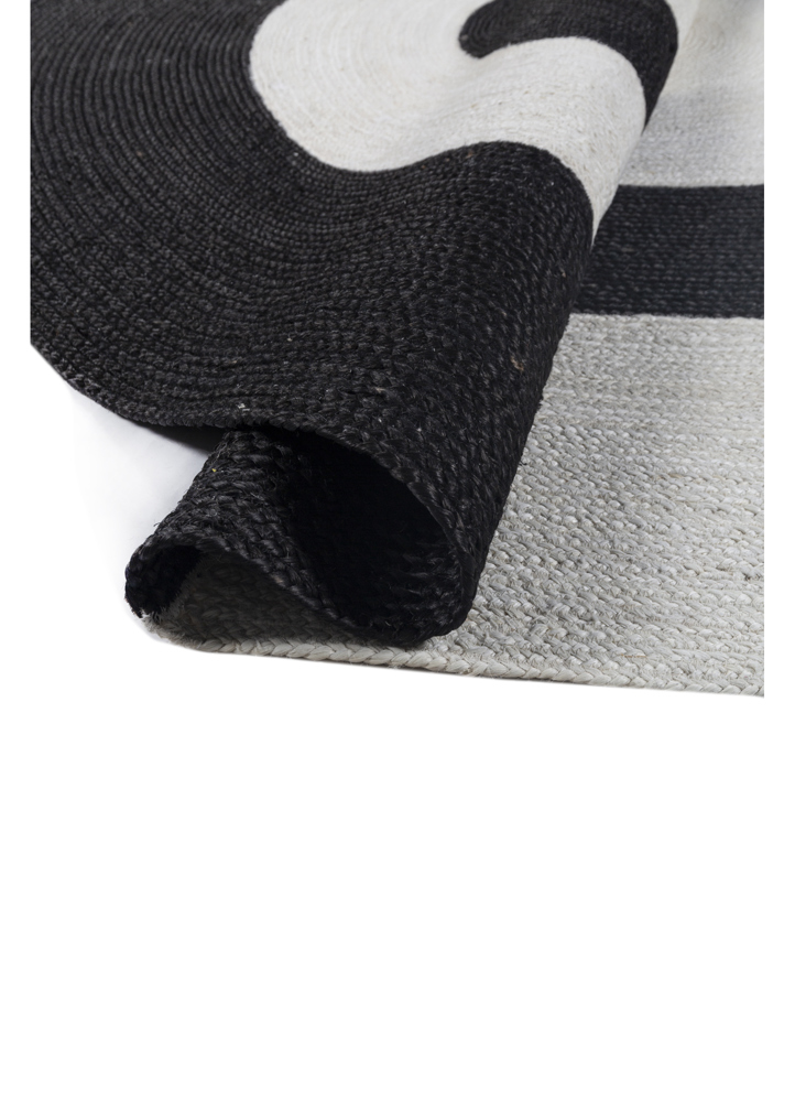 abrash grey and black jute and hemp flat weaves Rug - FloorShot