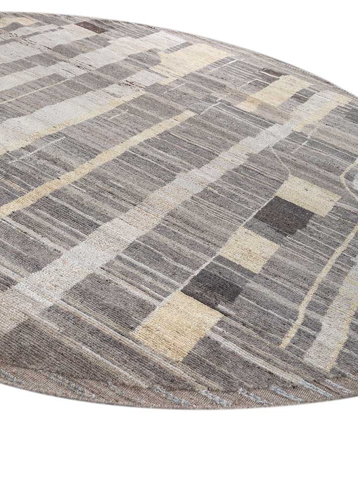 manifest beige and brown wool hand knotted Rug - FloorShot
