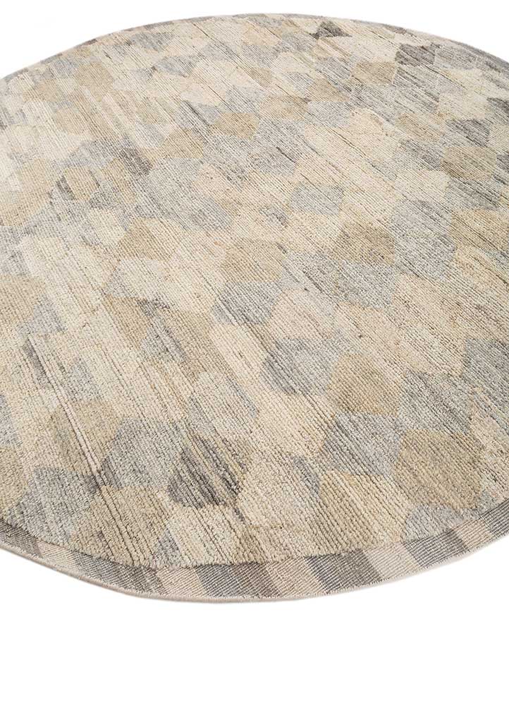 manifest blue afghan wool hand knotted Rug - FloorShot