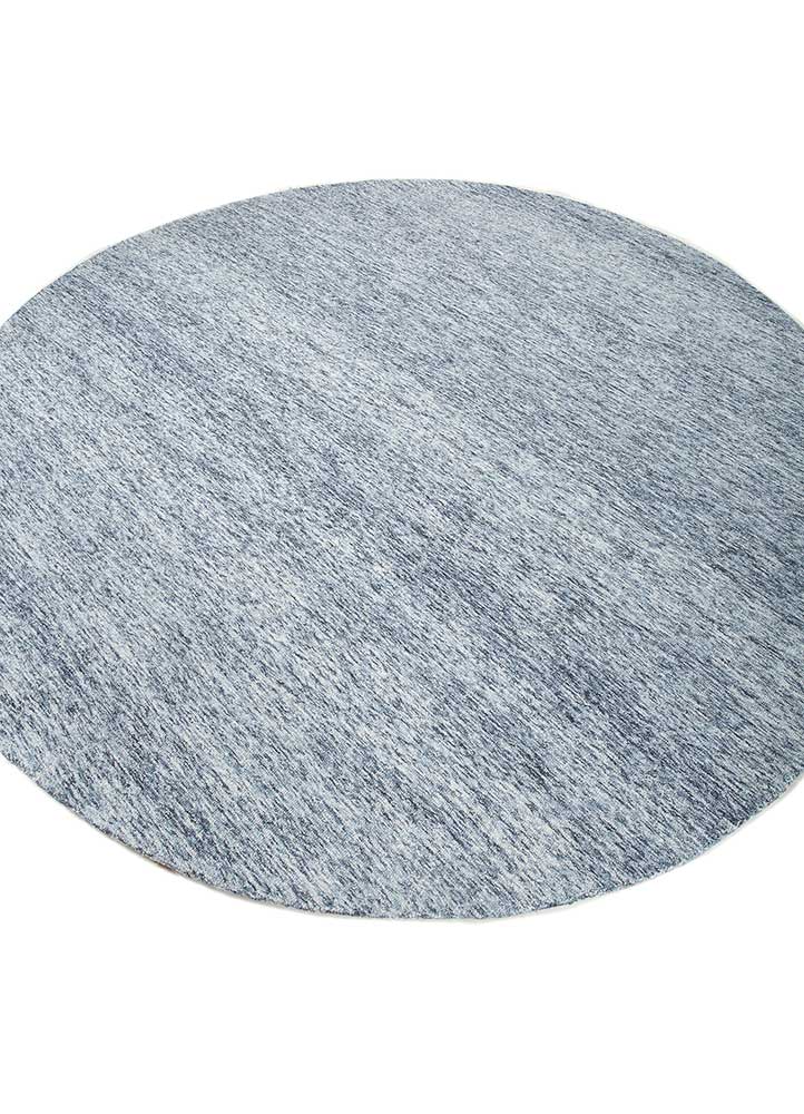 pathways blue wool hand tufted Rug - FloorShot