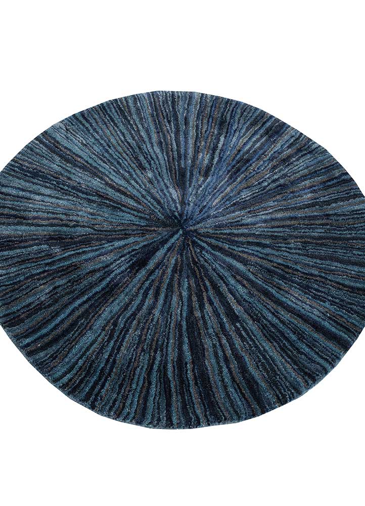 caliedo blue wool and viscose hand tufted Rug - FloorShot