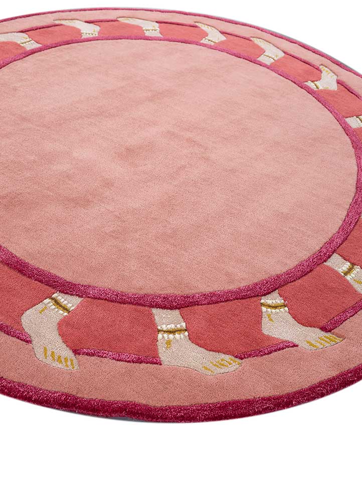 jaipur wunderkammer red and orange wool and viscose hand tufted Rug - FloorShot