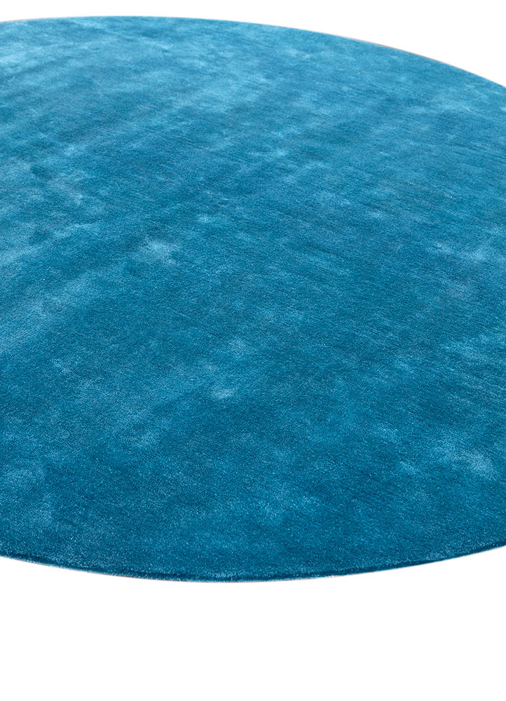 cera blue viscose hand tufted Rug - FloorShot