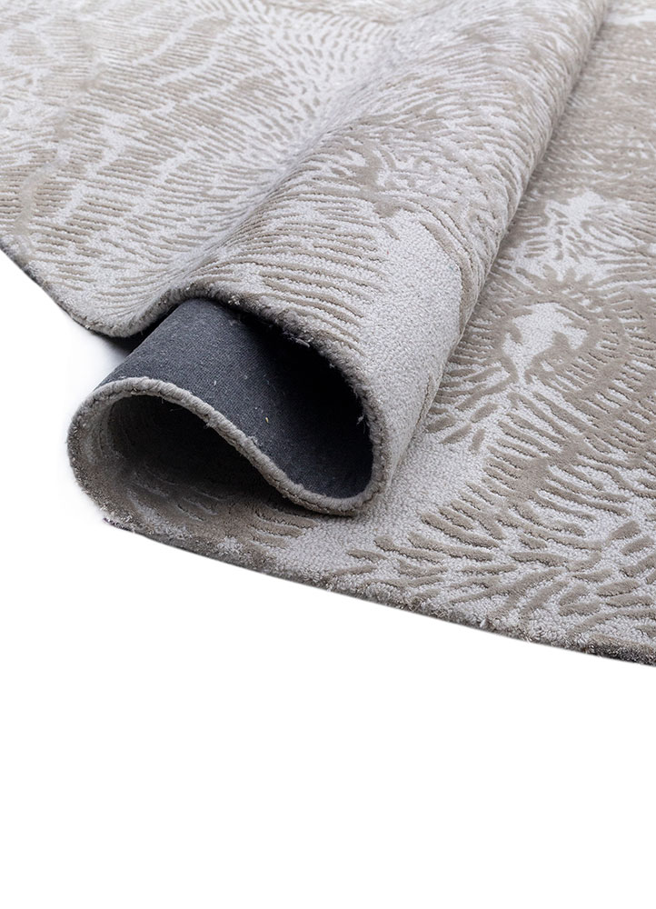white noise ivory wool and viscose hand tufted Rug - FloorShot