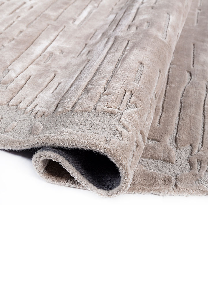 white noise ivory wool and viscose hand tufted Rug - FloorShot