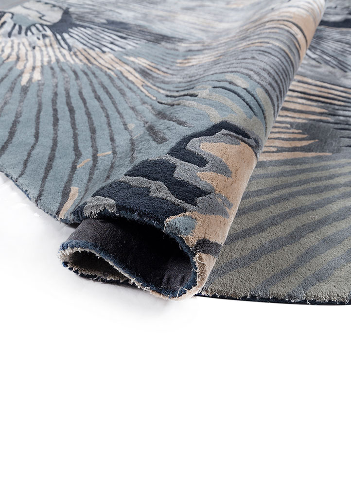 aurelia blue wool and viscose hand tufted Rug - FloorShot