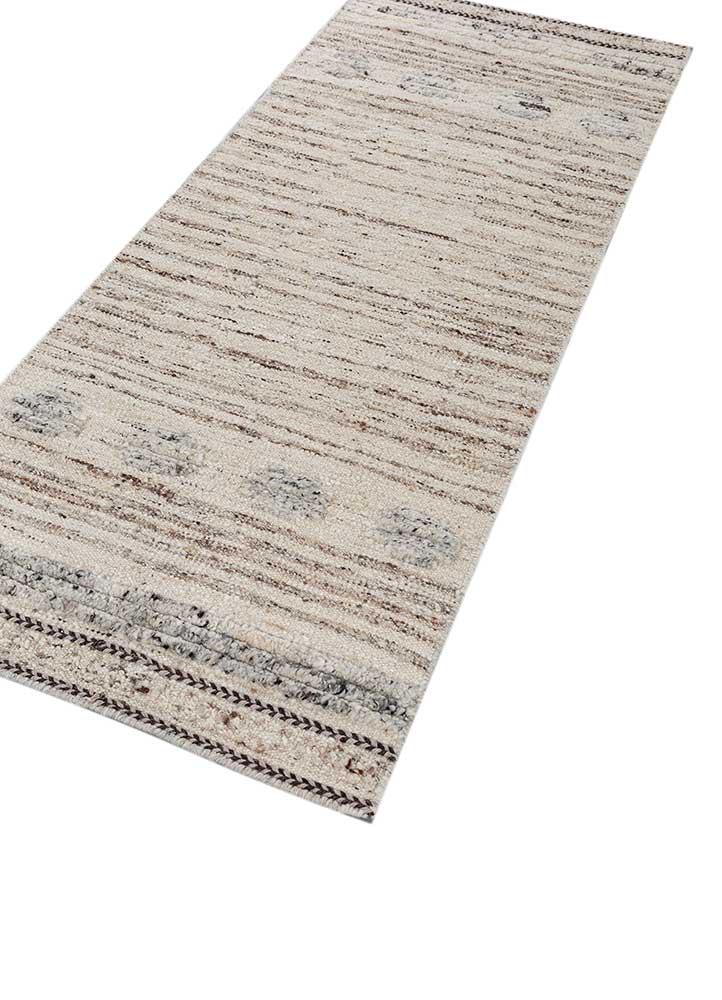 abrash ivory wool flat weaves Rug - FloorShot