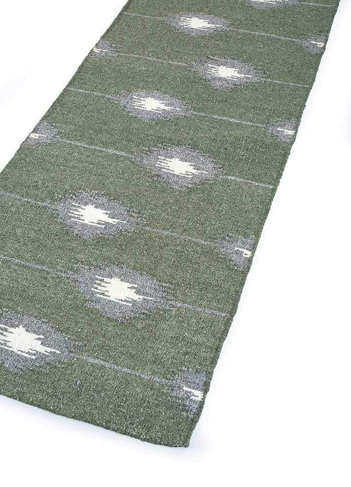 indusbar grey and black wool and viscose flat weaves Rug - FloorShot