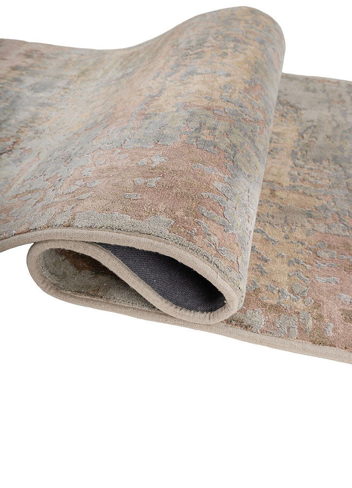 aprezo ivory wool and bamboo silk hand knotted Rug - FloorShot