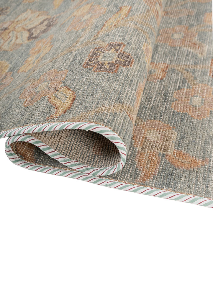 erbe blue wool hand knotted Rug - FloorShot