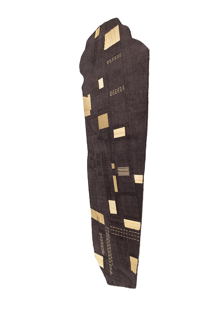 blythe blue wool hand loom WALL ART & TAPESTRY - FloorShot