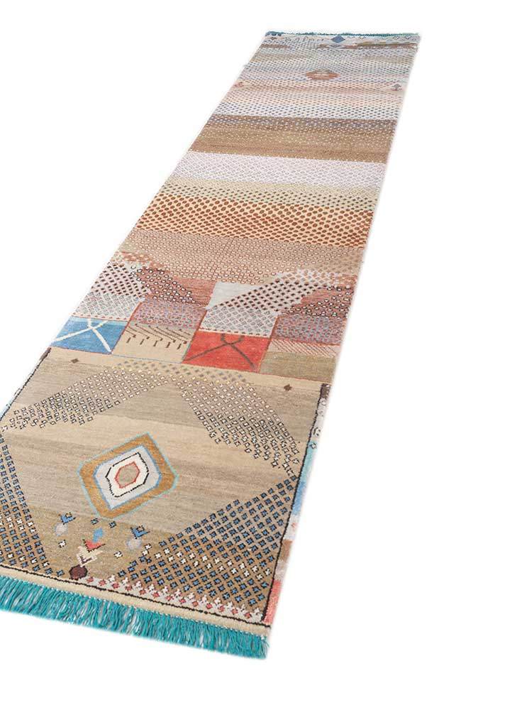 manchaha gold wool and bamboo silk hand knotted Rug - FloorShot