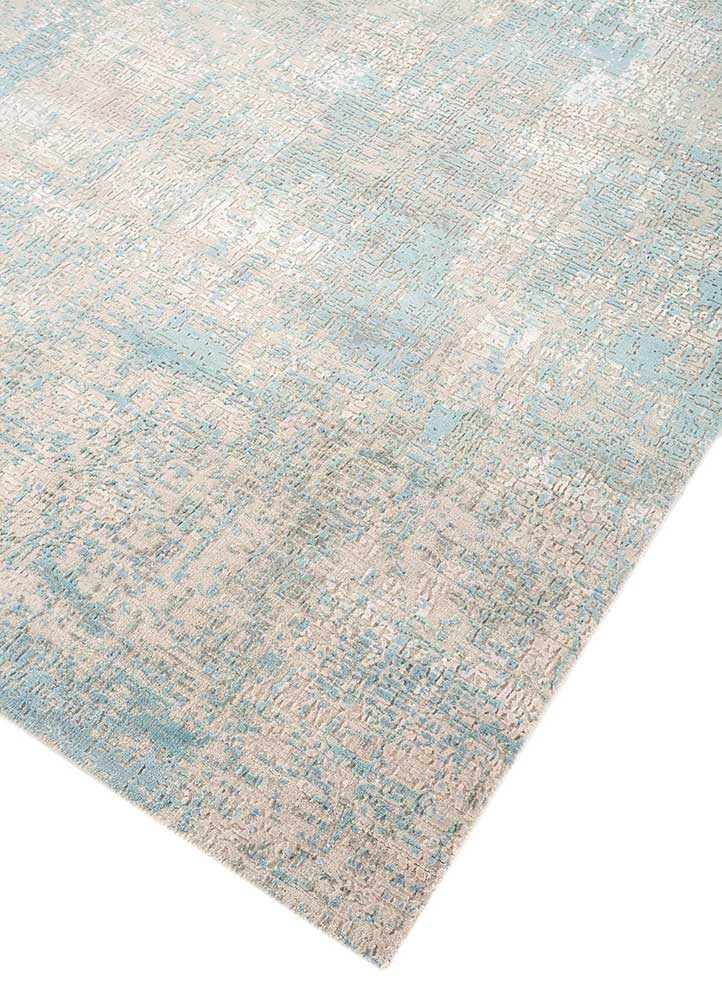 uvenuti beige and brown wool and bamboo silk hand knotted Rug - FloorShot