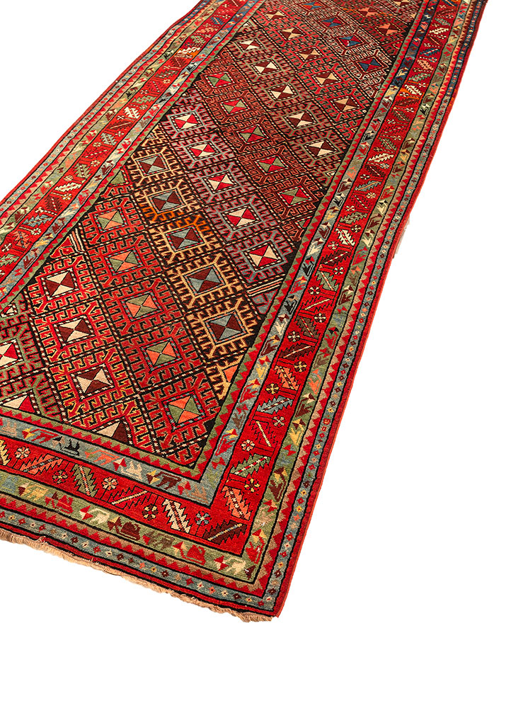 kiaan pink and purple wool hand knotted Rug - FloorShot