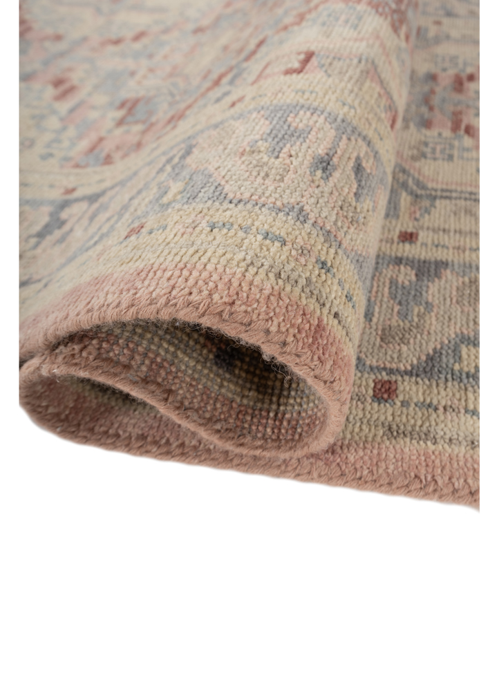 erbe pink and purple wool hand knotted Rug - FloorShot
