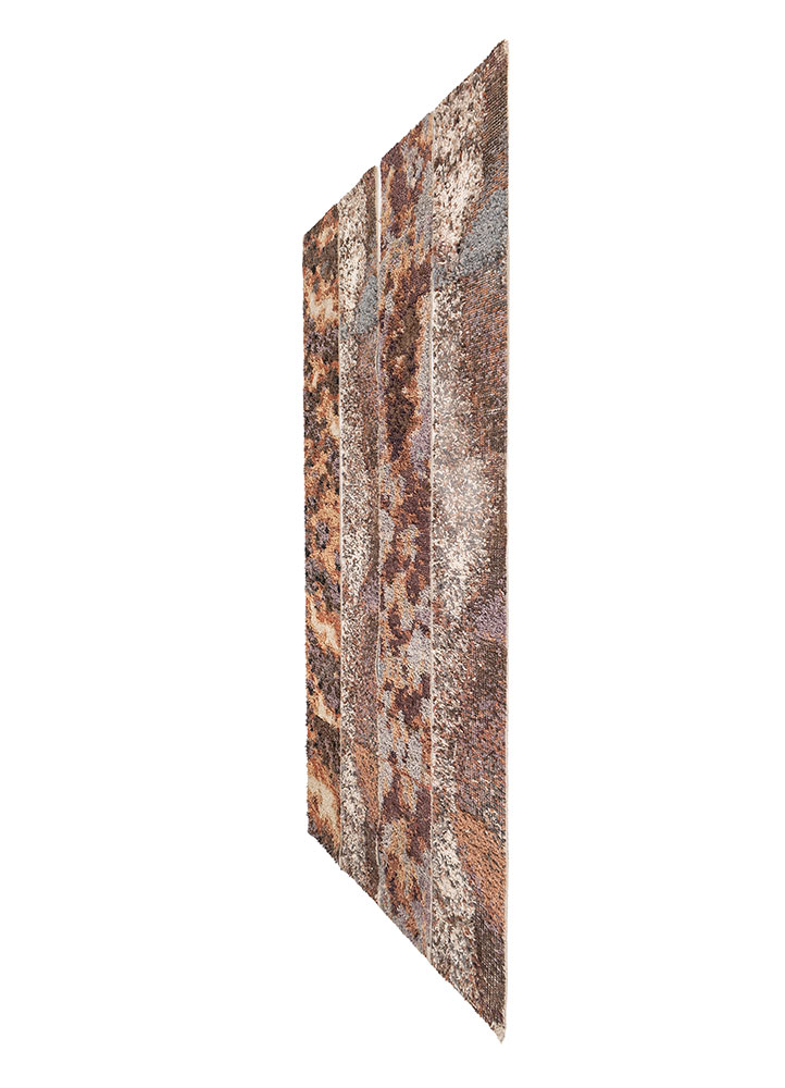 exposed spine red and orange wool and bamboo silk wall art WALL ART & TAPESTRY - FloorShot