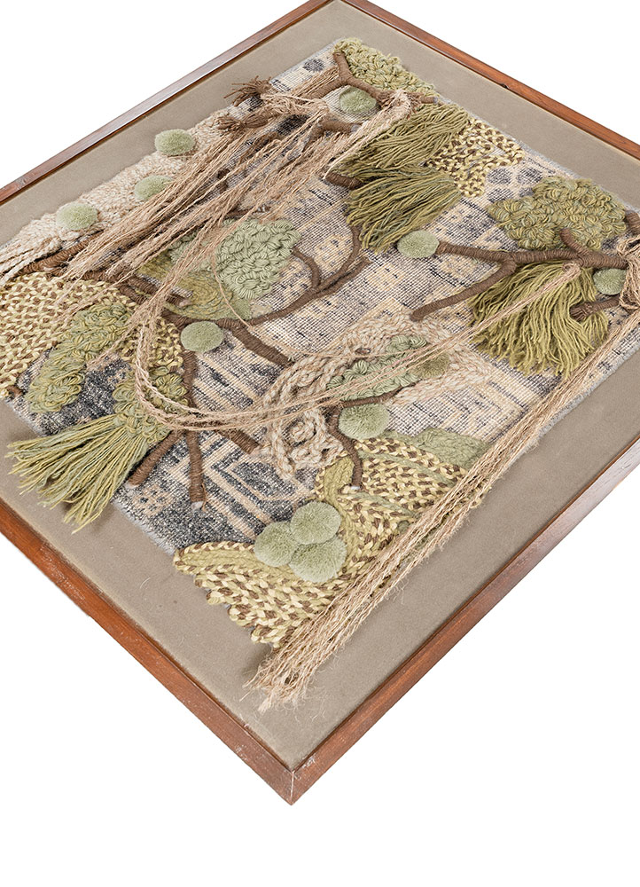 wall installation green wool and silk wall art WALL ART & TAPESTRY - FloorShot