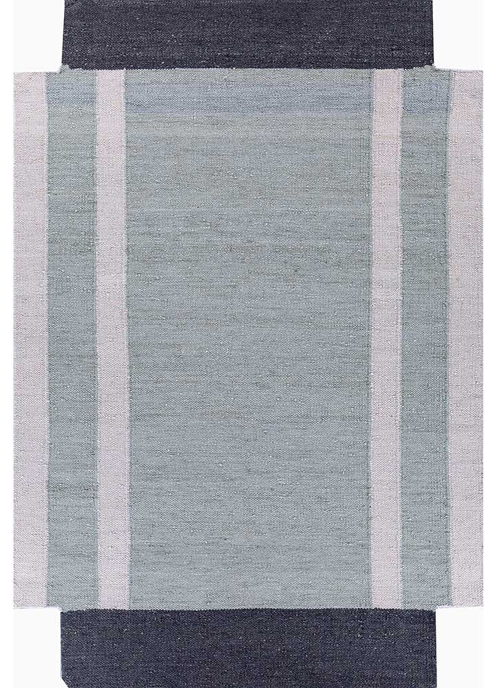 daaira blue wool flat weaves Rug - HeadShot