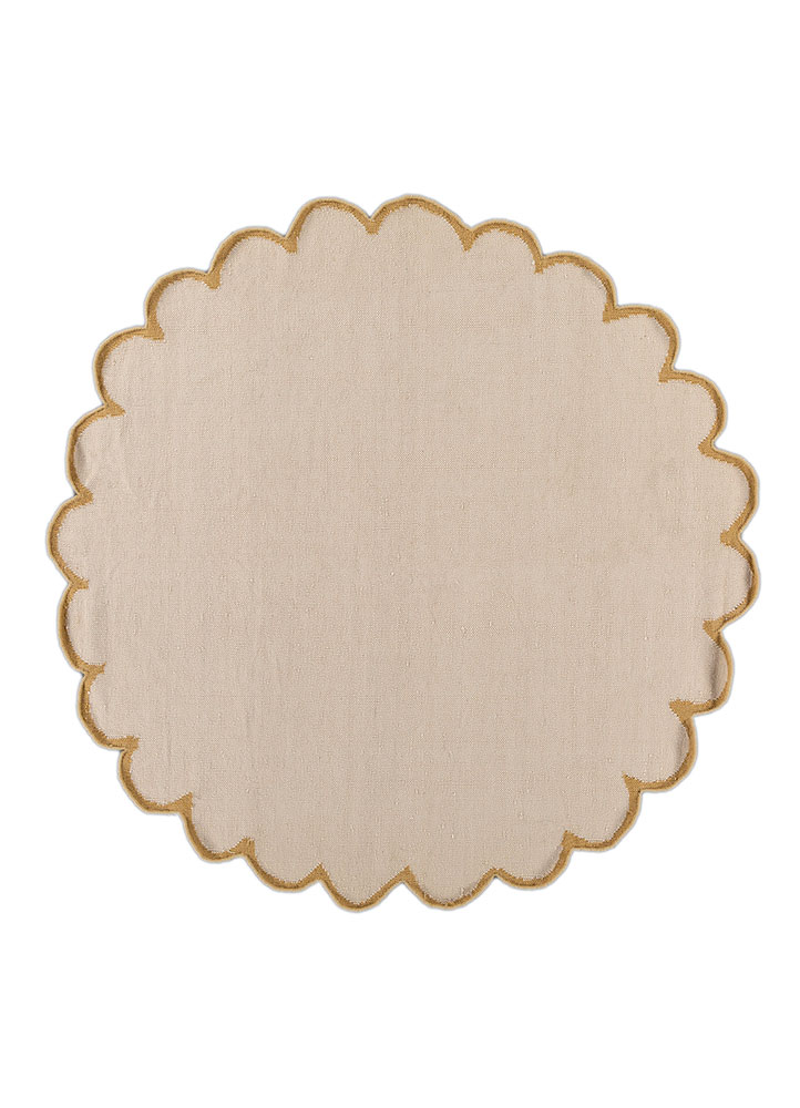 alhambra ivory wool flat weaves Rug - HeadShot