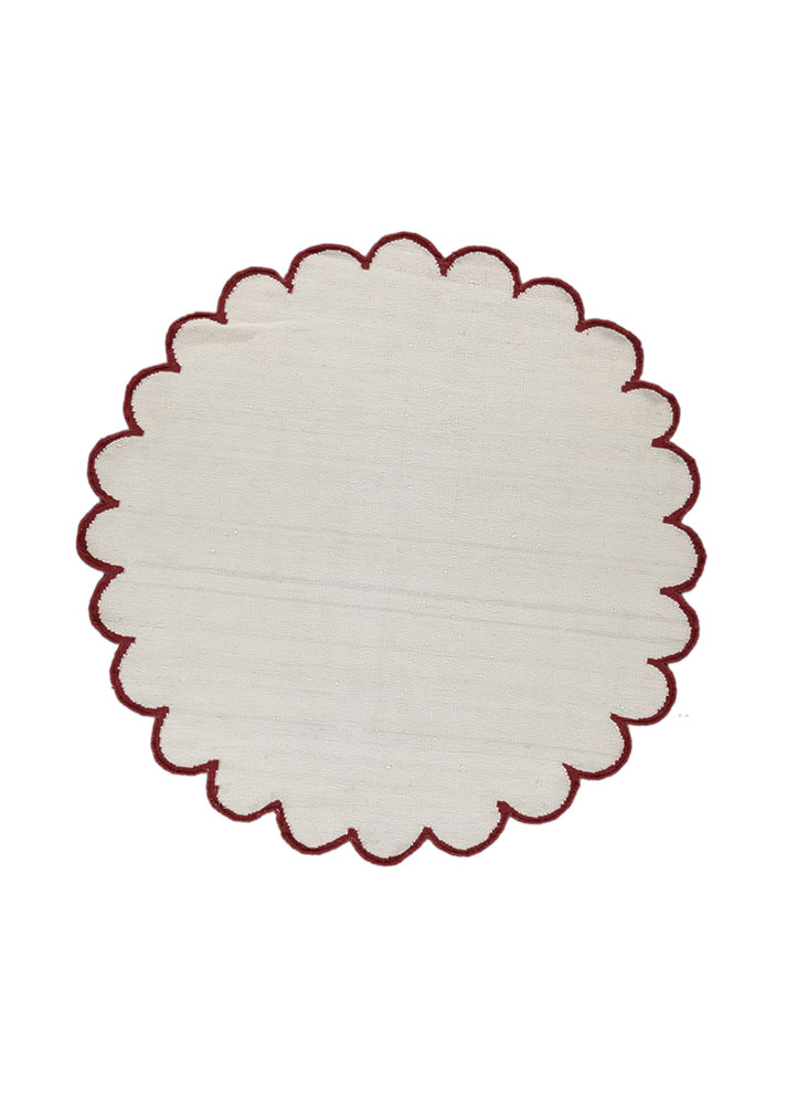 alhambra ivory wool flat weaves Rug - HeadShot