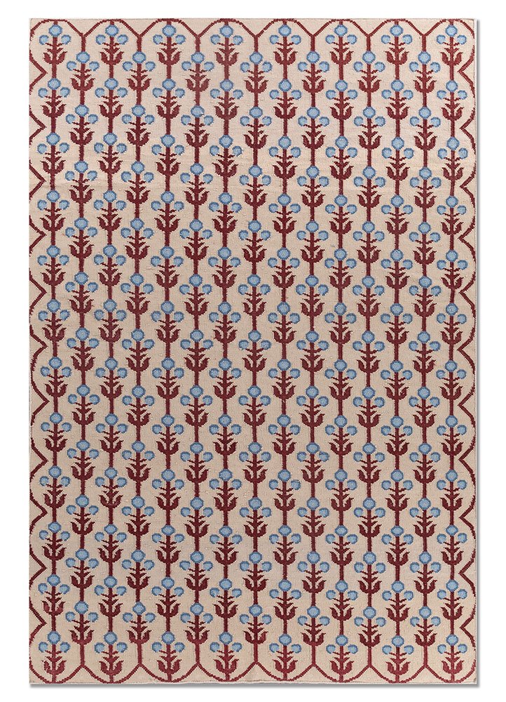 alhambra ivory wool flat weaves Rug - HeadShot