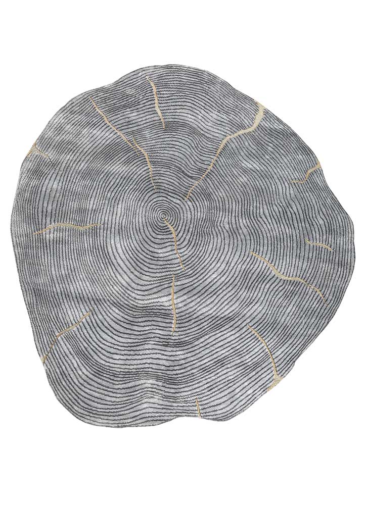azalea blue bamboo silk hand knotted Rug - HeadShot