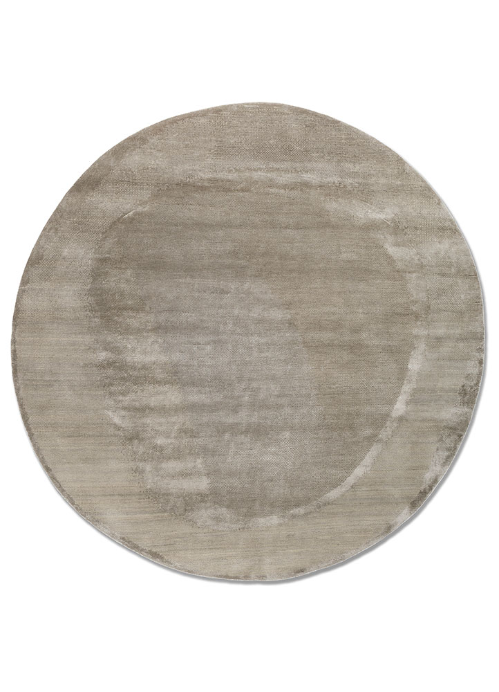entropy blue wool and viscose hand knotted Rug - HeadShot