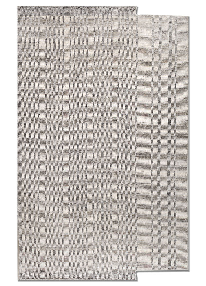 saga blue wool hand loom Rug - HeadShot