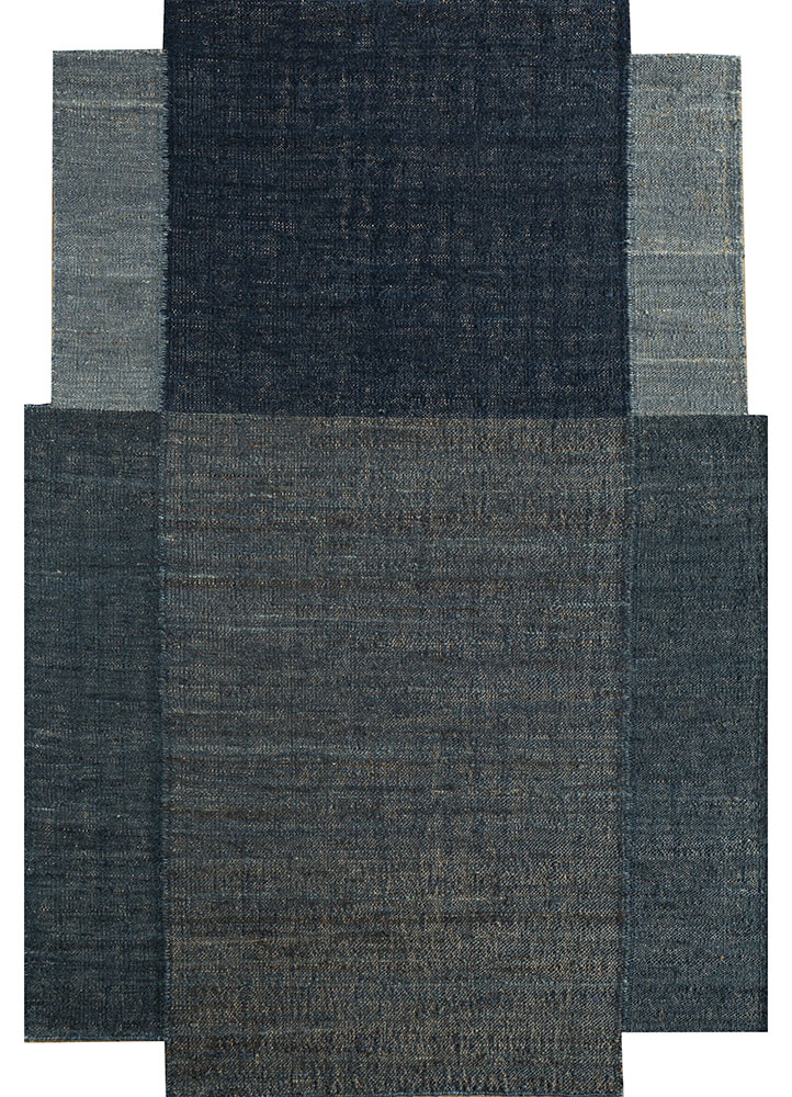 daaira grey and black jute and hemp flat weaves Rug - HeadShot