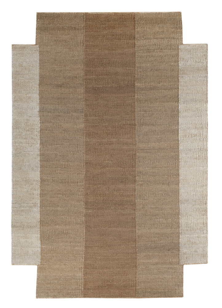 daaira beige and brown jute and hemp flat weaves Rug - HeadShot