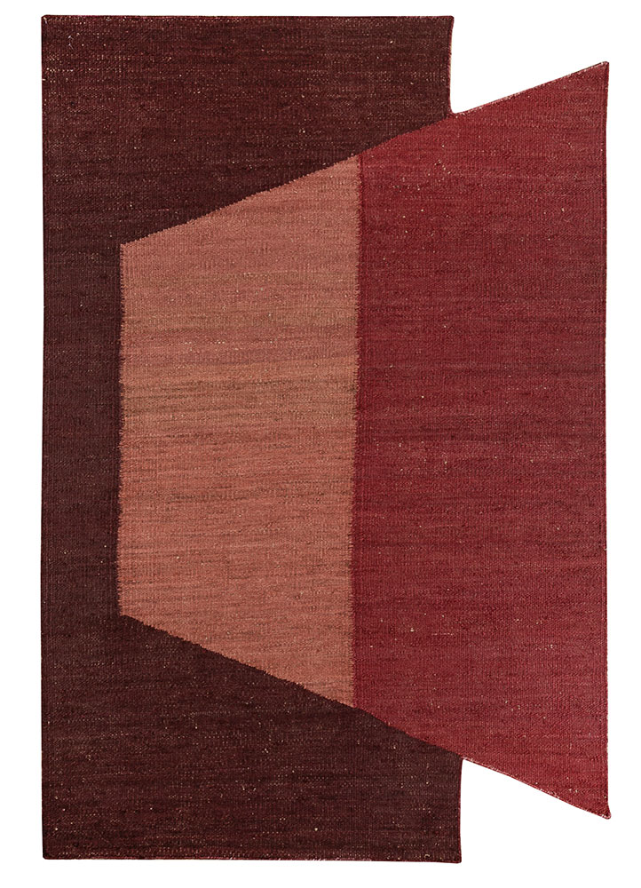 daaira red and orange jute and hemp flat weaves Rug - HeadShot