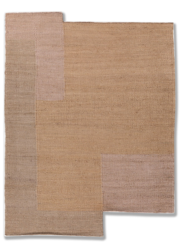 daaira beige and brown jute and hemp flat weaves Rug - HeadShot