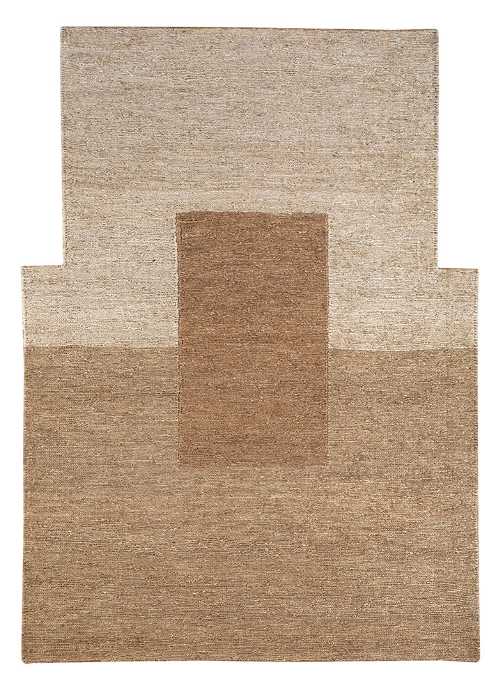 daaira beige and brown jute and hemp flat weaves Rug - HeadShot