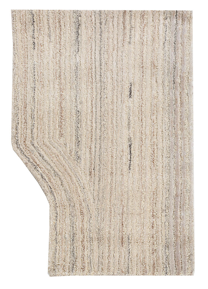 pathways ivory wool and viscose hand tufted Rug - HeadShot