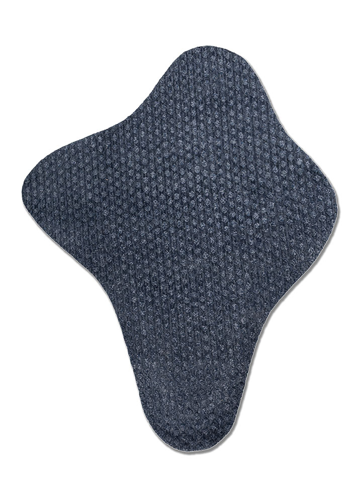 pathways blue wool and bamboo silk hand tufted Rug - HeadShot