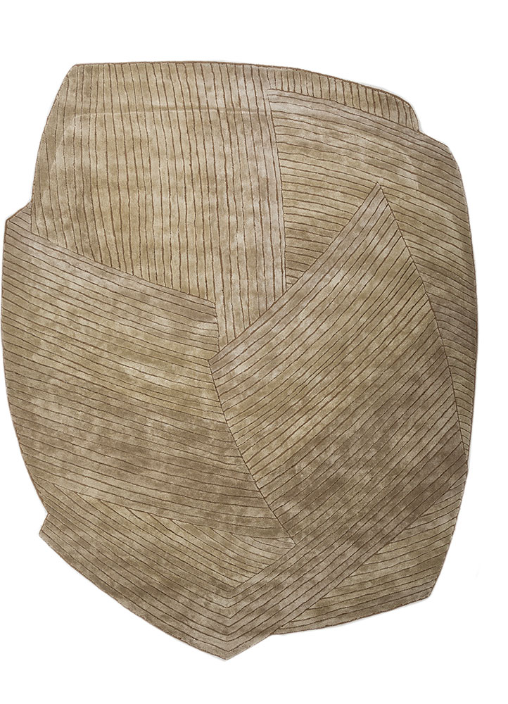 lucid green wool and viscose hand tufted Rug - HeadShot