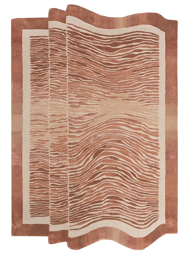 lucid ivory wool and viscose hand tufted Rug - HeadShot