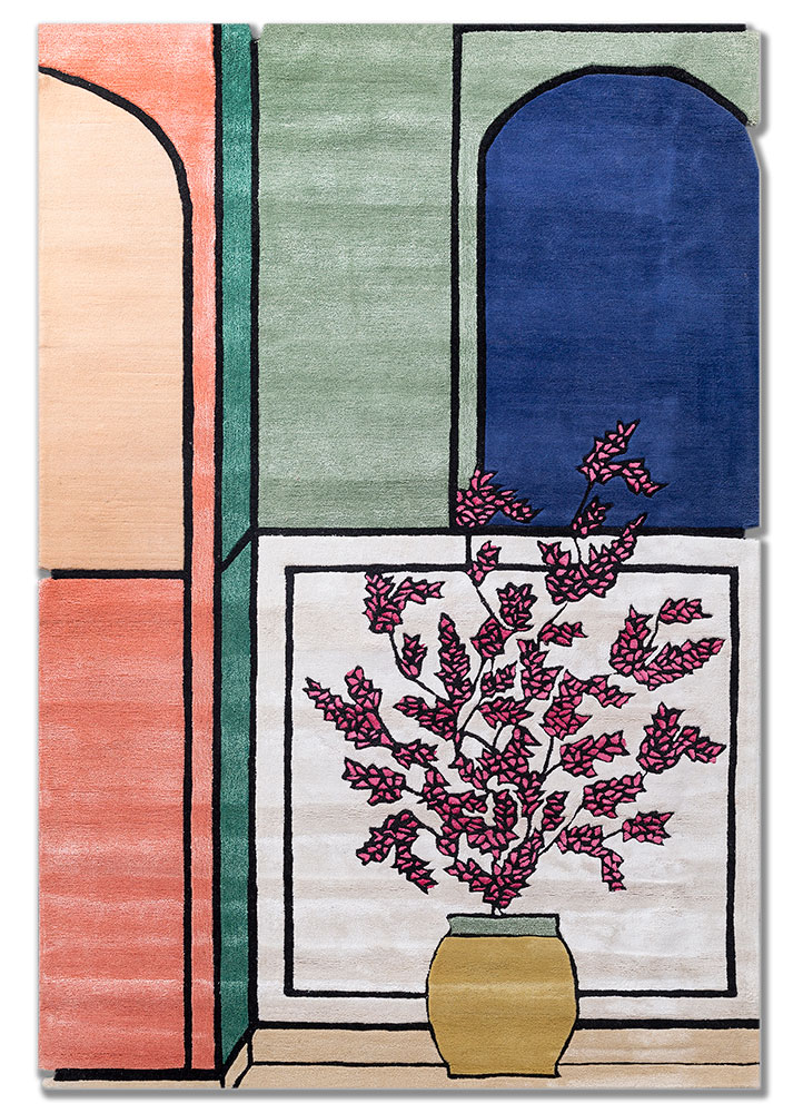 concoction multi wool and viscose hand tufted Rug - HeadShot